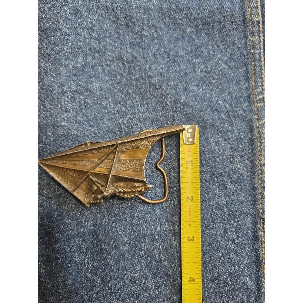 Vintage 1979 Bergamot Hang Glider Brass Belt Buckle - Ltd Ed #95